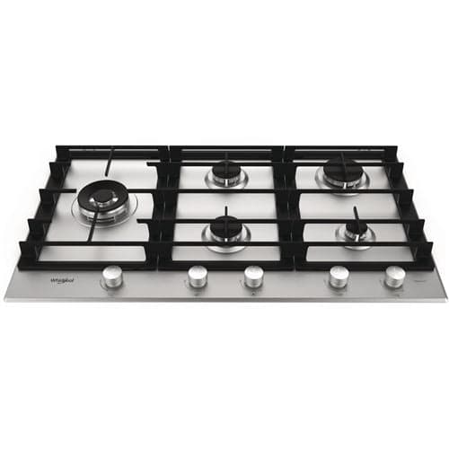 Placa a Gás Whirlpool GMW9552/IXL | 90 cm | 5 Zonas | Aço inoxidável