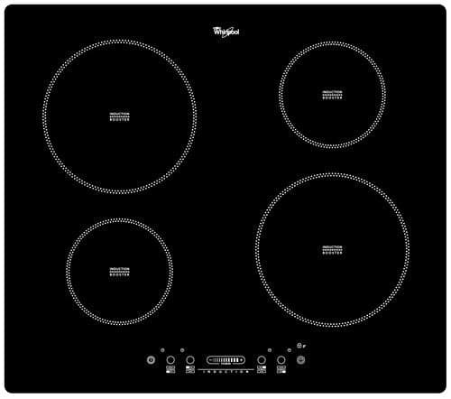 Placa de Indução Whirlpool ACM 806/NE | Elétrica | 58 cm | 4 Zonas | Preto