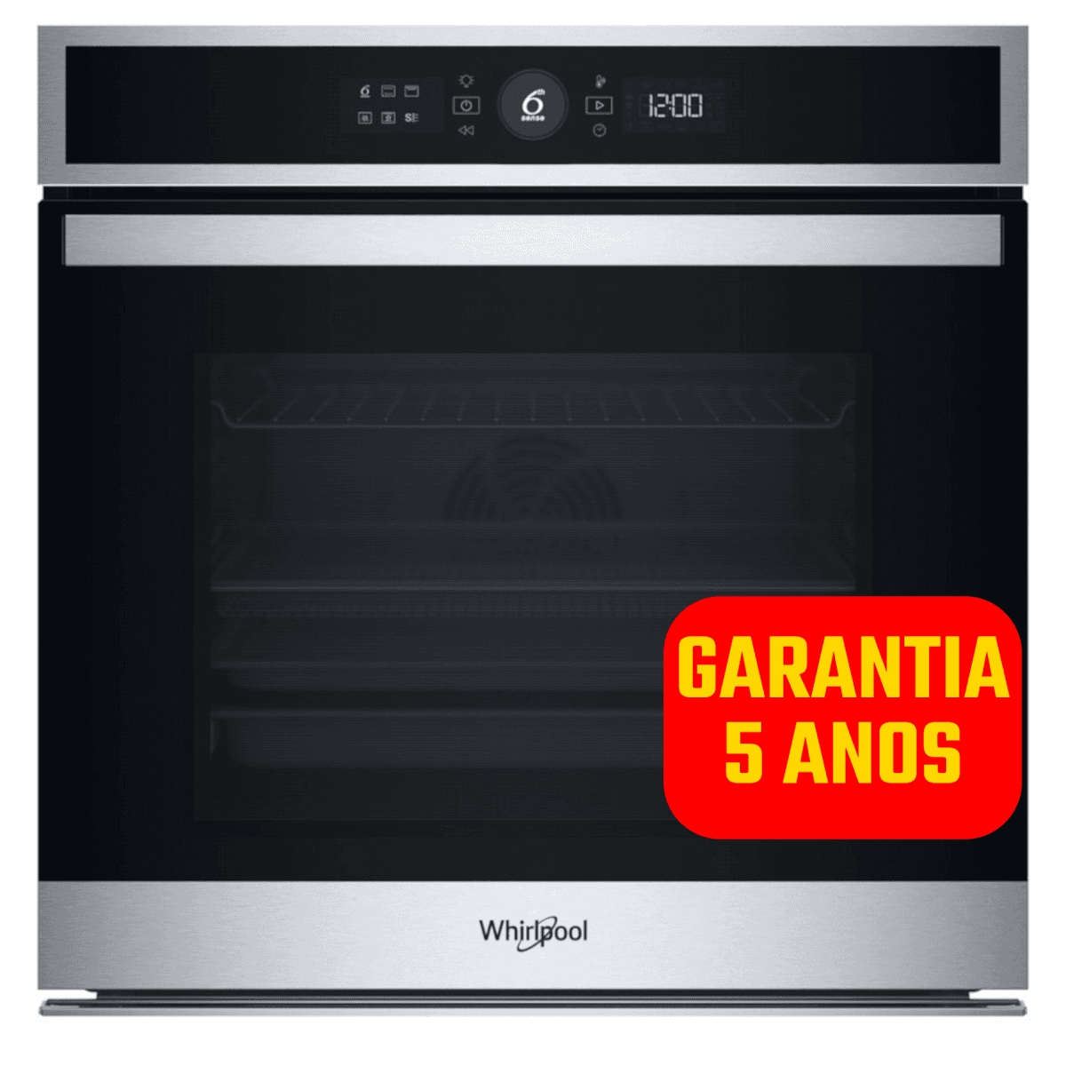 Forno Whirlpool WOI4IS8PM1SXA Hidro e Pirolítico 73L Classe A+