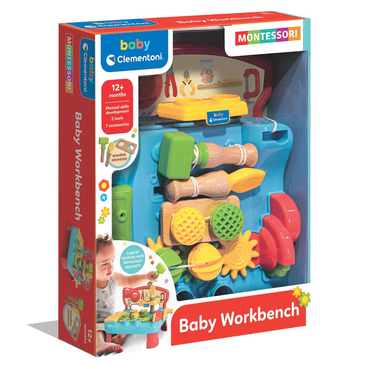 Clementoni Baby Montessori Mesa de Ferramentas