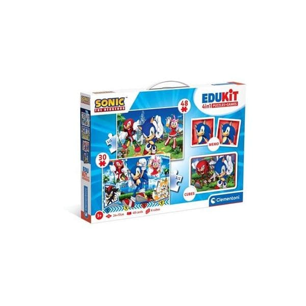 Clementoni Edukit Puzzle Sonic 4 em 1 - 18318