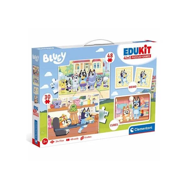 Clementoni Jogo de Tabuleiro 4 em 1 Bluey