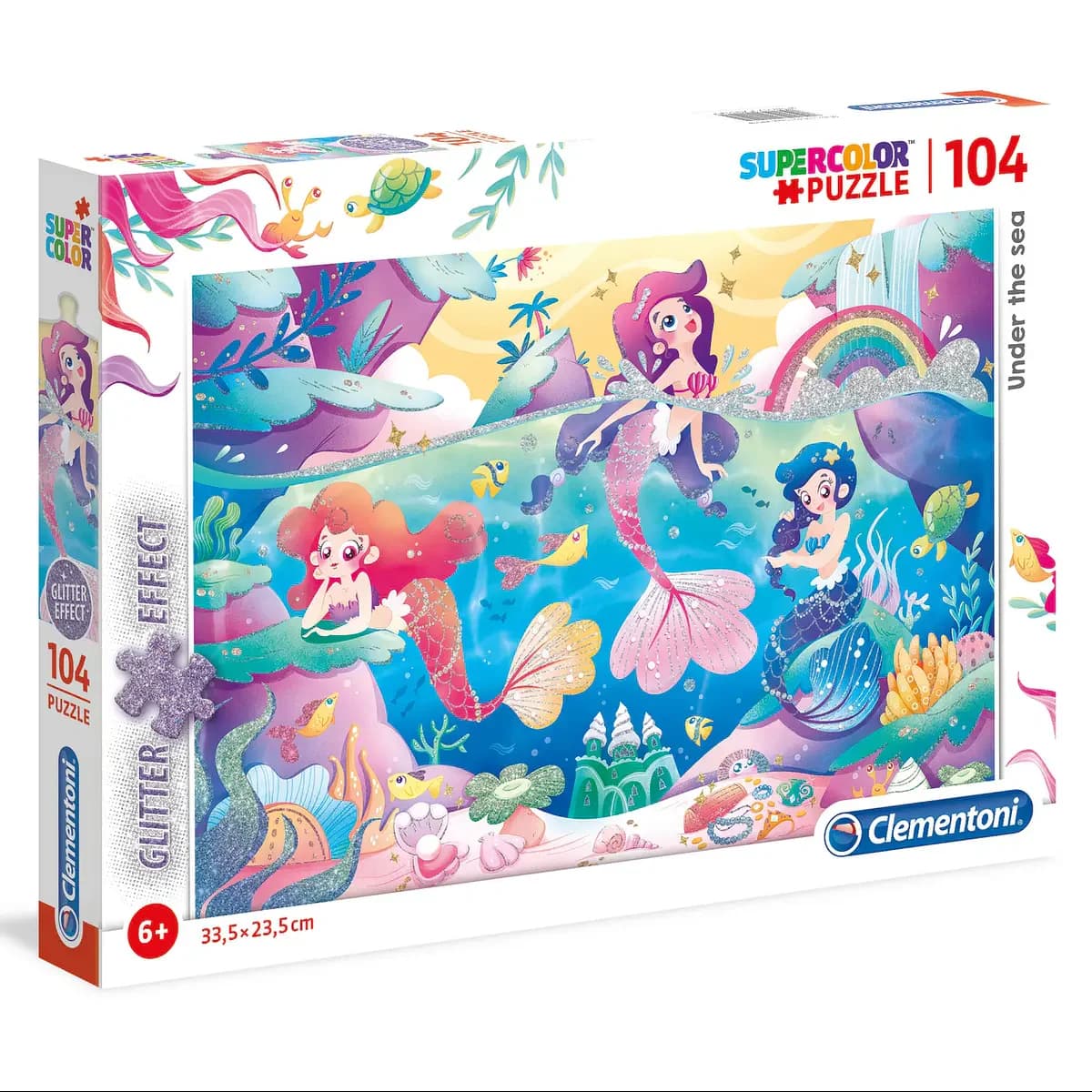 Clementoni Puzzle Glitter 104 peças - Sereias - 20149