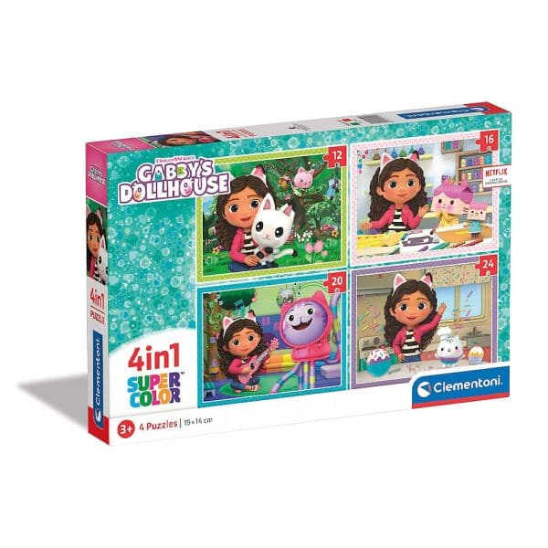 Clementoni Gabby's Doll House Puzzle 4 em 1 Casa da Gabby - CL21524