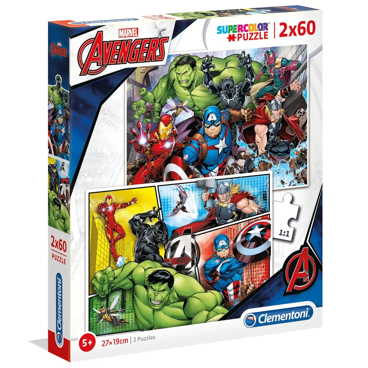 Clementoni Puzzle 2x60 peças - Avengers - 21605