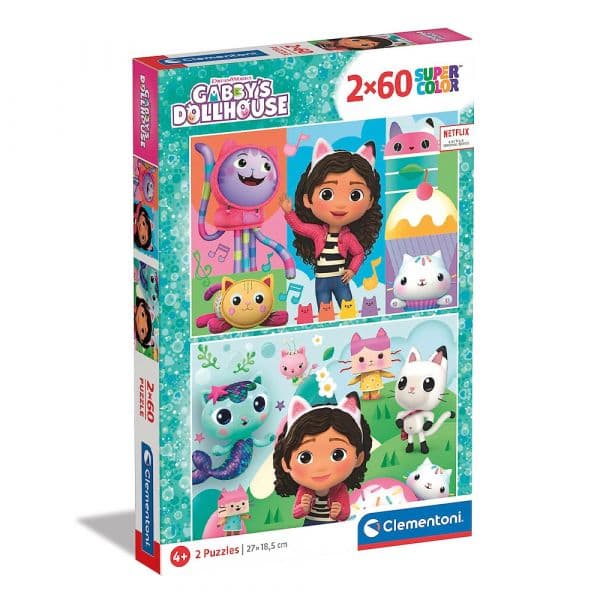 Clementoni Gabby's Doll House Puzzle 2 x 60 Peças Casa da Gabby - CL24804
