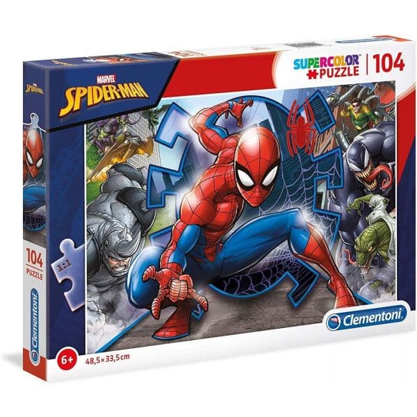 Clementoni Puzzle de 104 peças Spider-Man Supercolor - 8005125271160