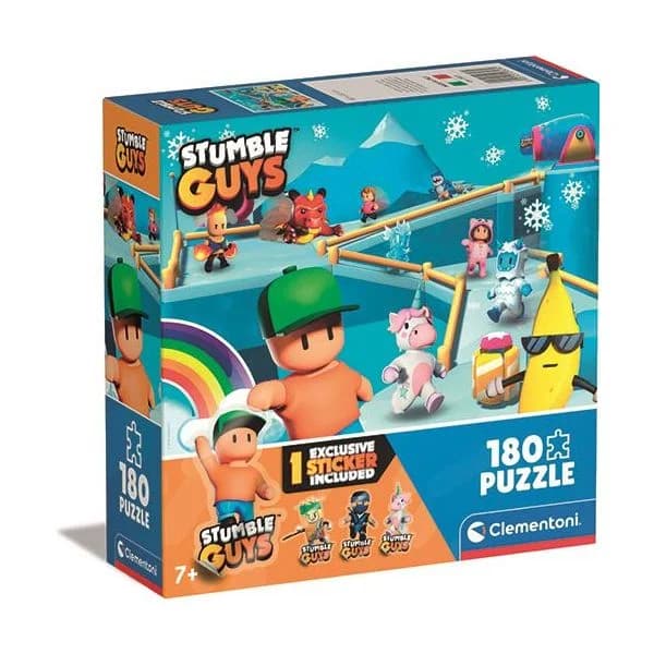 Clementoni Puzzle Stumble Guys com Sticker 180 Peças