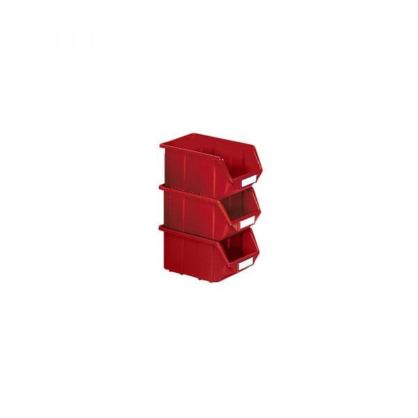 Kaiser+Kraft Caixa de Armazenagem à Vista em Polipropileno, Cxlxa 125 X 113 X 64 mm, Embalagem de 30 Unid., Vermelho, Embalagem com 30 Unid. Vermelho