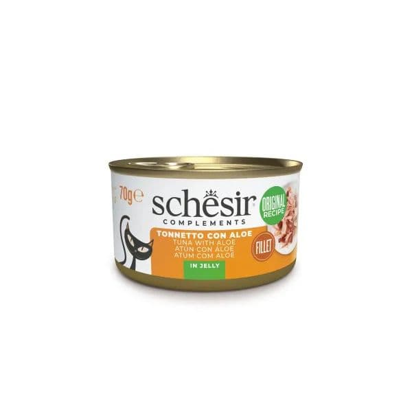 Ração Húmida Schesir Atum com Aloé Vera em Gelatina 70g