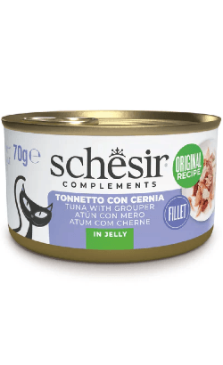 Ração Húmida Schesir Atum Cherne Gelatina 70gr
