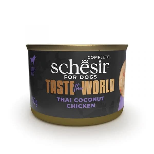Ração Húmida Schesir Taste Of The World Frango com Coco Tailandês 150g