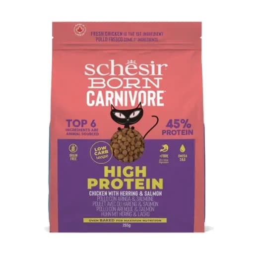 Schesir Born Carnivore Frango, Arenque E Salmão 255 Gr