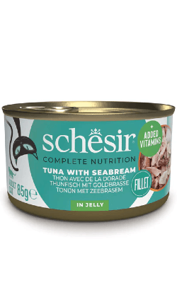 Ração Húmida Schesir Nature Tuna & Sea Bream Wet Cat 85g