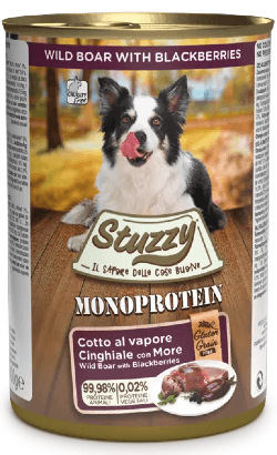 Ração Húmida Stuzzy Monoprotein Javali & Amoras 400g