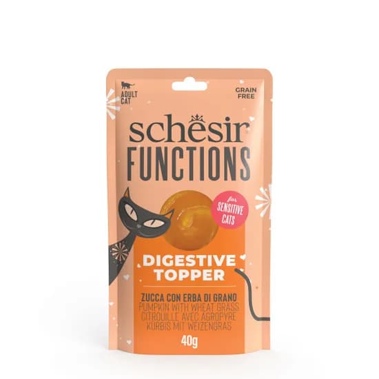 Schesir Digestive Topper Gato Humido Abobora/Erva Trigo