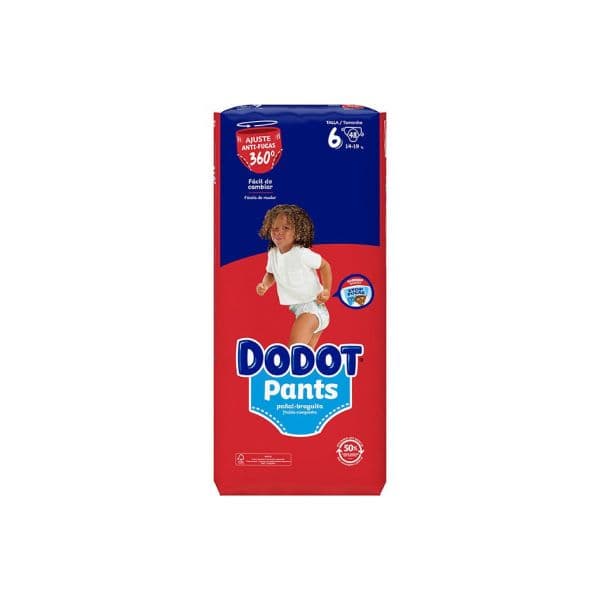 Fraldas Dodot Pants Bebé Seco T6 (14-19kg) 48 Unidades