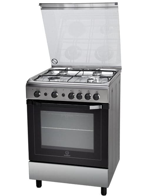 Fogão a Gás Indesit I6GG1F(X)/P | 85x60x60 cm | 4 Bocas | Aço inoxidável