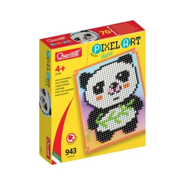 Quercetti Pegs Pixel Art Basic Panda 943 Peças