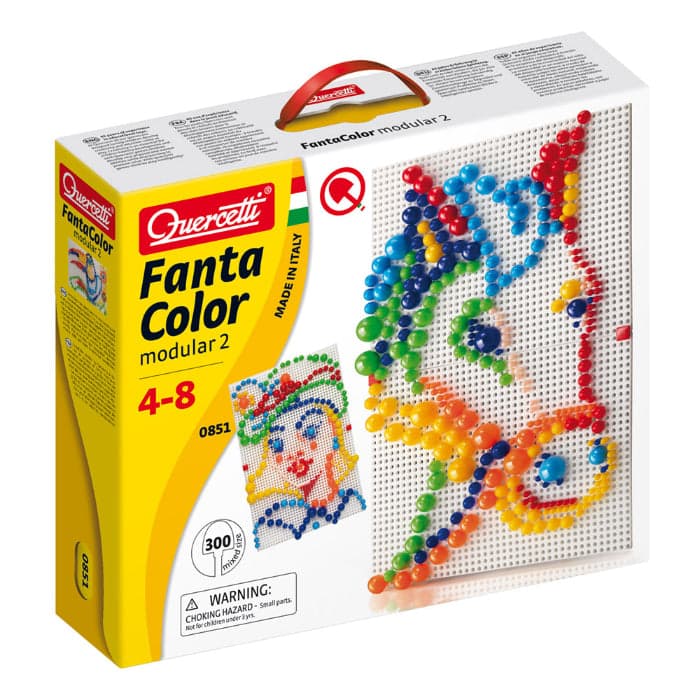 Quercetti Jogo Arte Visual Pixel 300 Pinos 6 Cores - QCT00851
