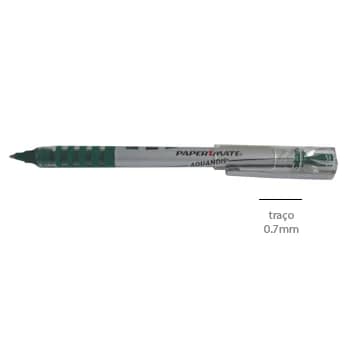 Marcador Roller Verde 0,7mm Paper Mate Aquandis x 12un