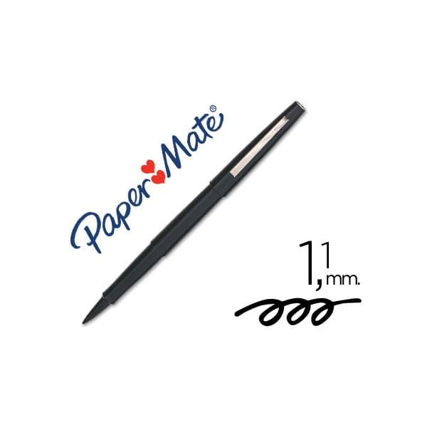 Paper Mate 12 un. Marcadores Nylon 3101-1 Preto - S019097