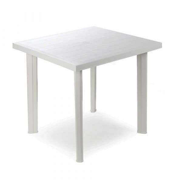IPAE PROGARDEN Mesa Quadrada Fiocco Resina 80x75x72cm Branco