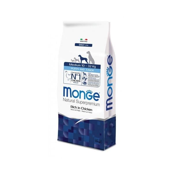 Monge Daily Line Puppy & Junior Medium Chicken 12Kg