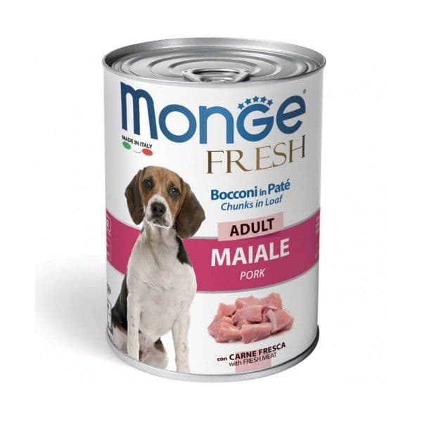 Ração Húmida Monge Ração Humida Dog Fresh Adult Porco 400 g