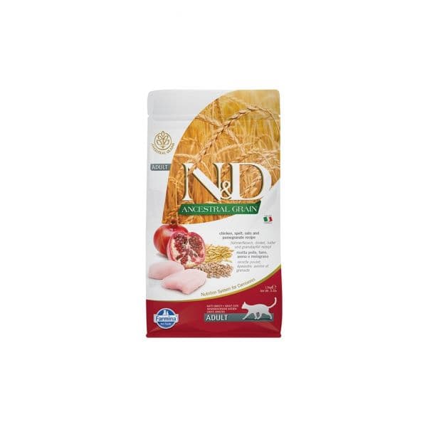 Farmina N&D Ancestral Grain Adulto Frango & Romã Cat 5Kg