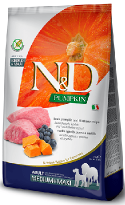 Farmina N&D Pumpkin Adulto Medium/maxi Cordeiro & Mirtilos 2,5Kg