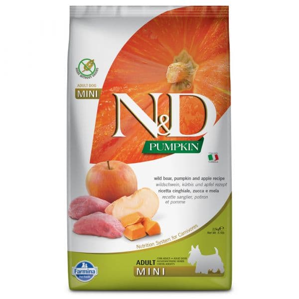 Farmina N&D Pumpkin Adulto Mini Javali & Maçã 2,5Kg