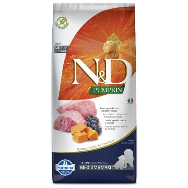 Farmina N&D Pumpkin Puppy Medium/maxi Cordeiro & Mirtilos 12Kg