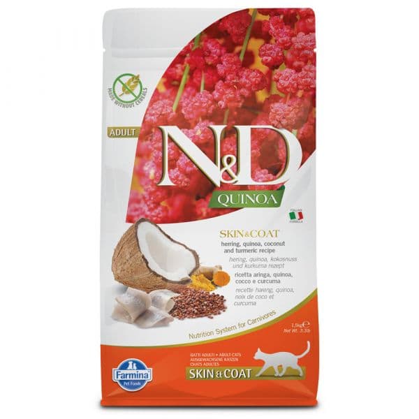 Farmina N&D Quinoa Skin & Coat Adulto Arenque Cat 1,5Kg