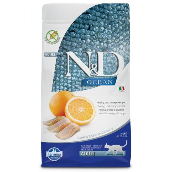 Farmina N&D Ocean Adulto Arenque & Laranja 1,5Kg