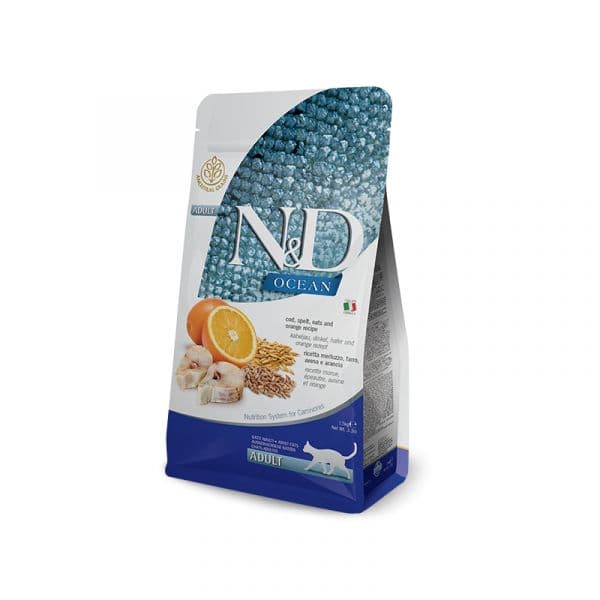 Farmina N&d Ocean Adult Bacalhau & Laranja Cat 5Kg