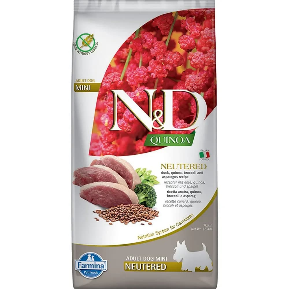 Farmina N&D Quinoa Neutered Adulto Mini Pato 7Kg