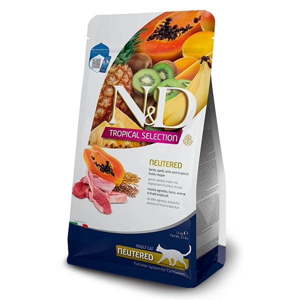 Farmina N&D Tropical Selection Cordeiro Gato Adulto Esterilizado 10 Kg