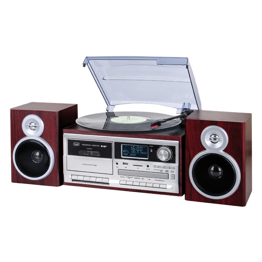 Gira-Discos Trevi TT-1072-DAB 2x 25W Cd/USB/SD Retro