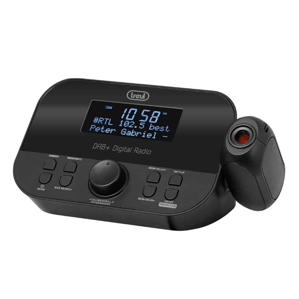 Rádio Despertador FM com Projector RC 85D8 – Preto