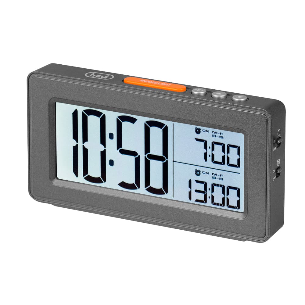 Trevi Relógio Despertador Digital 3P40 LCD Duas Alarmes Preto