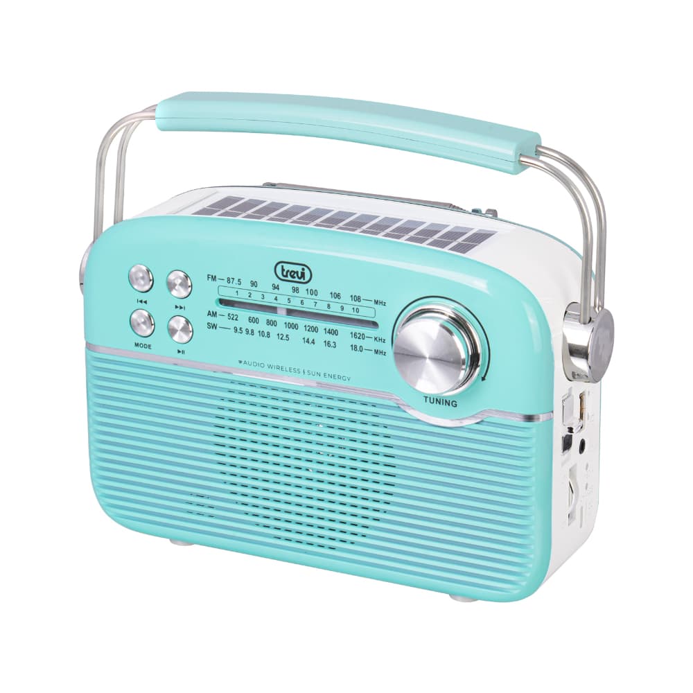 Rádio Solar FM Portátil c/ BT/USB/SD – RA 7F50 BT – Verde