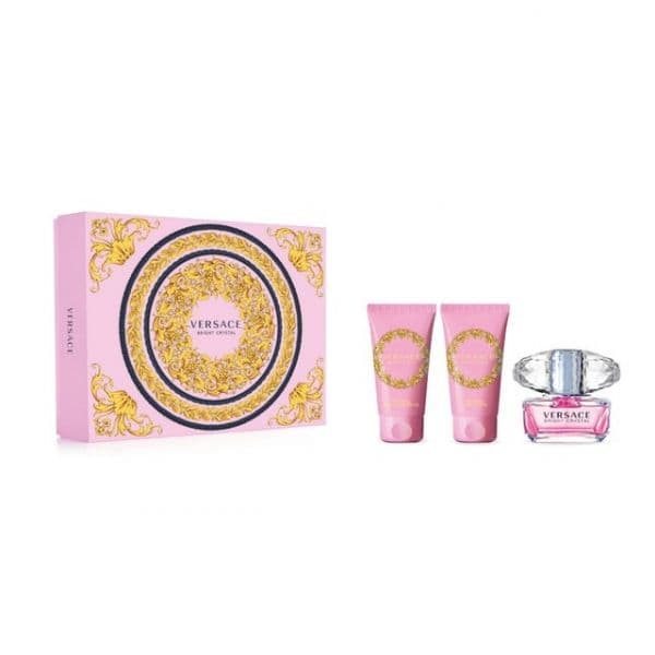 Versace Bright Crystal Woman Eau de Toilette 50ml + Gel de Banho 50ml + Loção Corporal 50ml Coffret