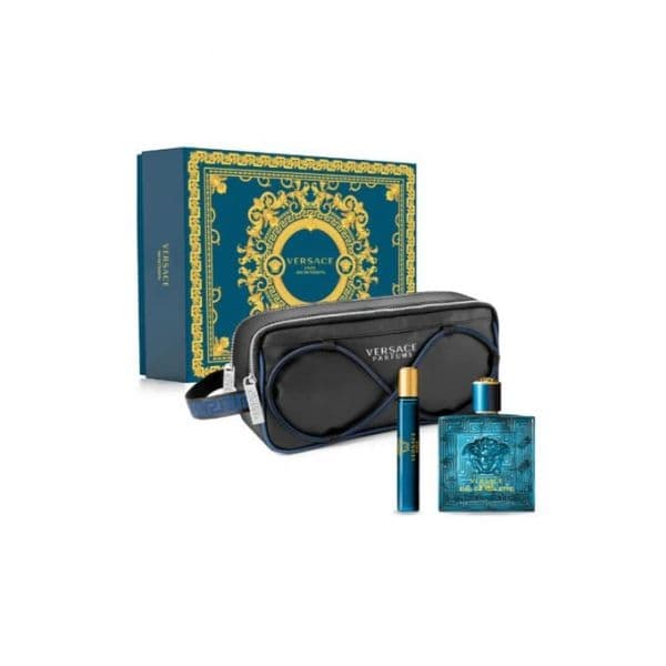 Versace Eros pour Homme Eau de Toilette 100ml + Eau de Toilette 10ml + Necessaire Coffret