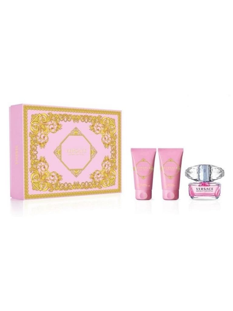 Versace Bright Crystal Eau de Toilette 50Ml Kit+ Bath & Shower Gel 50Ml + Body Lotion 50Ml