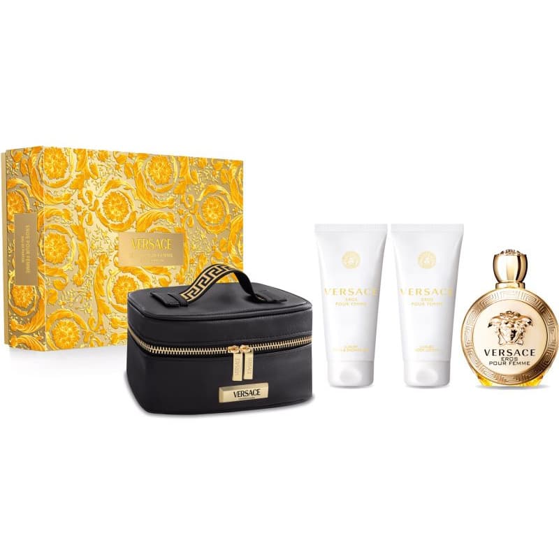 Eros Pour Femme Gift set EDP 100 ml, body lotion 100 ml, shower gel 100 ml and handbag