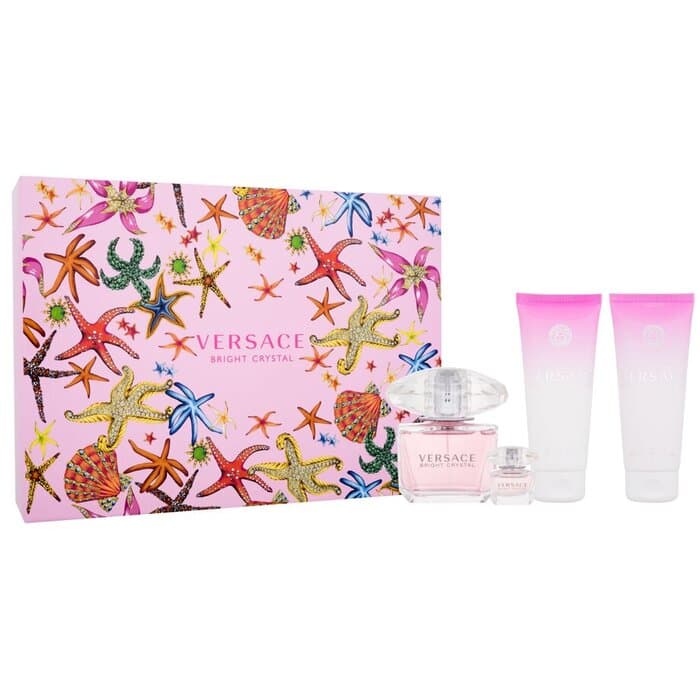 Bright Crystal Gift Set EDT 90 ml, body lotion 100 ml Crystal Bright, Bright Crystal shower gel 100 ml, and miniatures Bright Cr