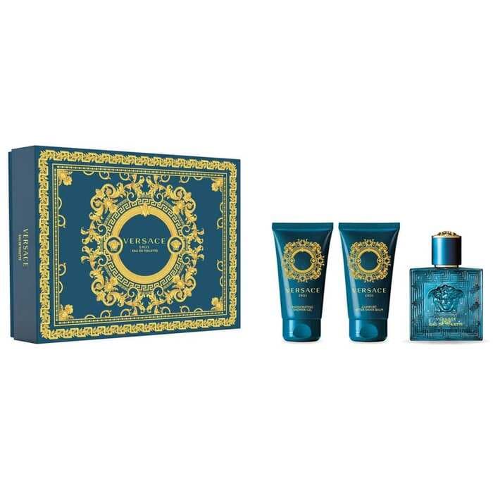 Eros Gift Set 50 ml EDT, shower gel and Eros 50 ml After Shave Balsam Eros 50 ml