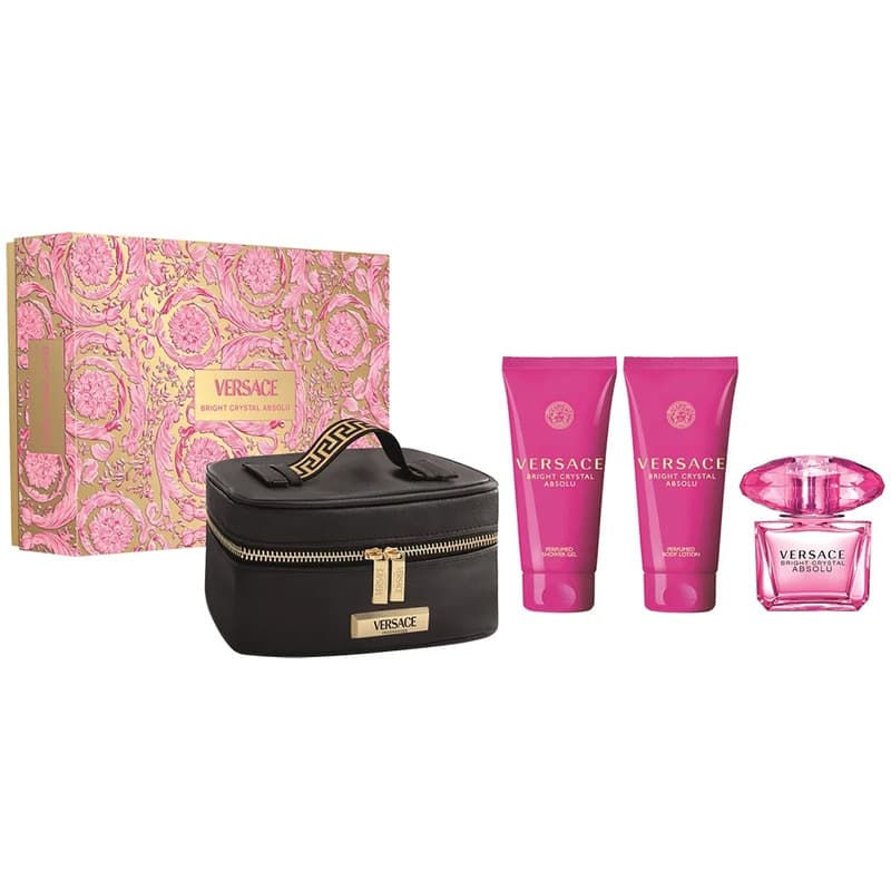 Bright Crystal Absolu Gift set EDP 90 ml, body lotion 100 ml, shower gel 100 ml and cosmetic bag