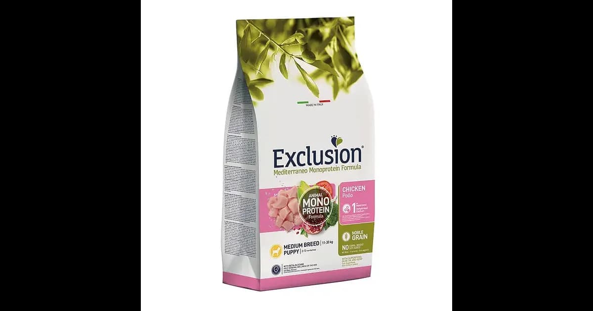 Exlusion Noble Grain Puppy Medium Chicken 12Kg